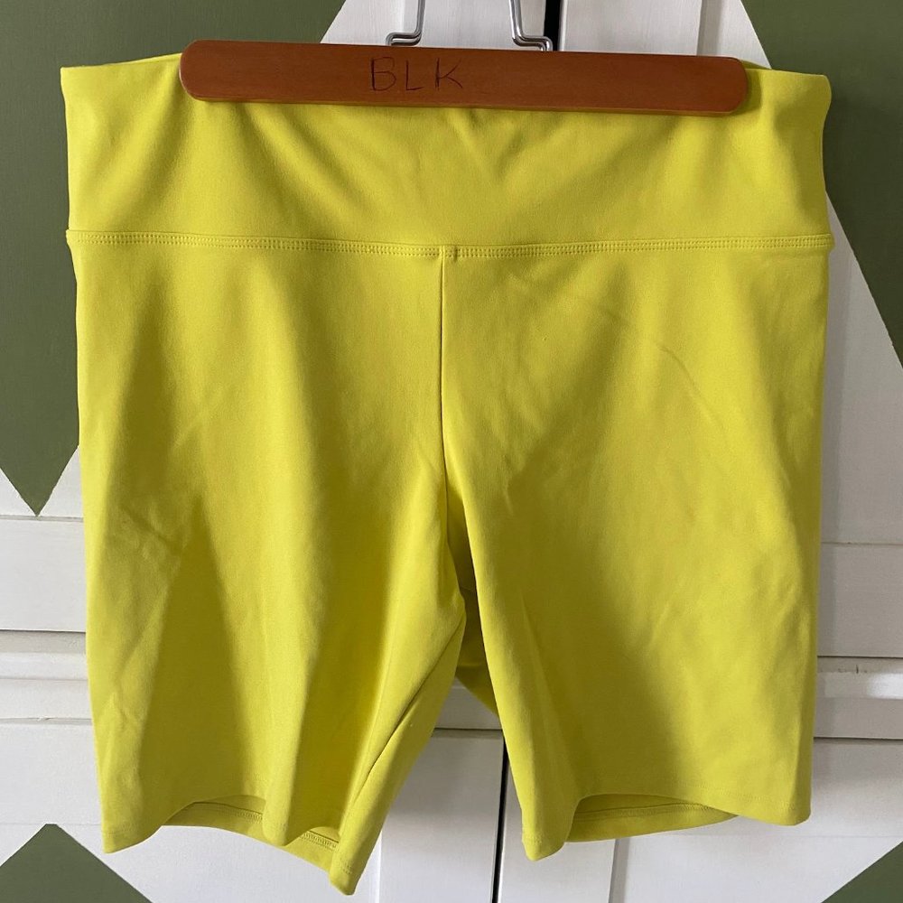 NWOT! Express Chartreuse Bike Shorts - Picture 3 of 7